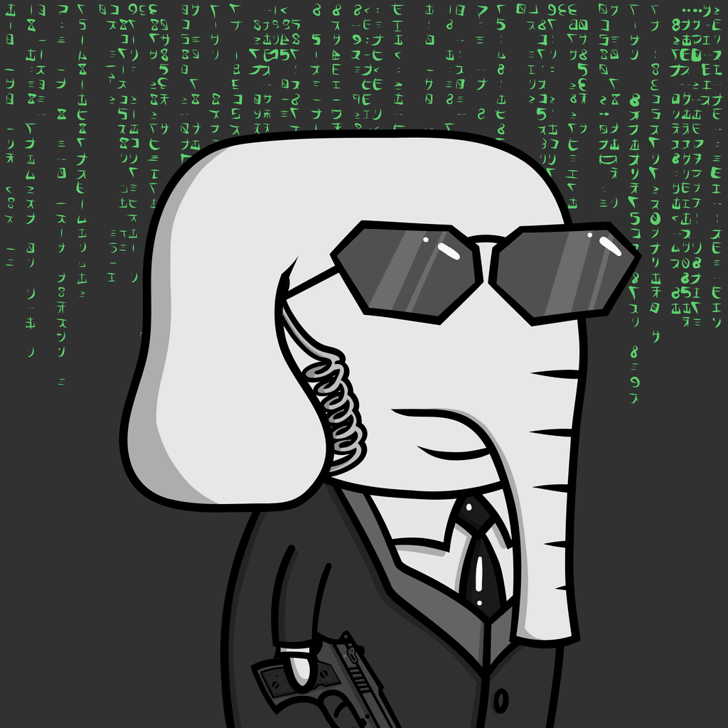 DumDumz white elephant with angular sunglasses, sold on AOction House